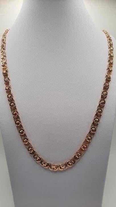 gouden platte koningsketting 14kt