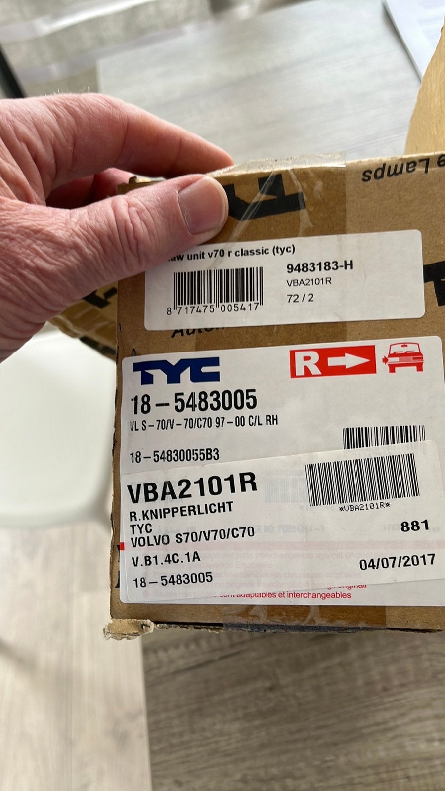 Rechter knipperlicht Volvo S70, V70, C70, Ophalen of Verzenden, Gebruikt, Volvo