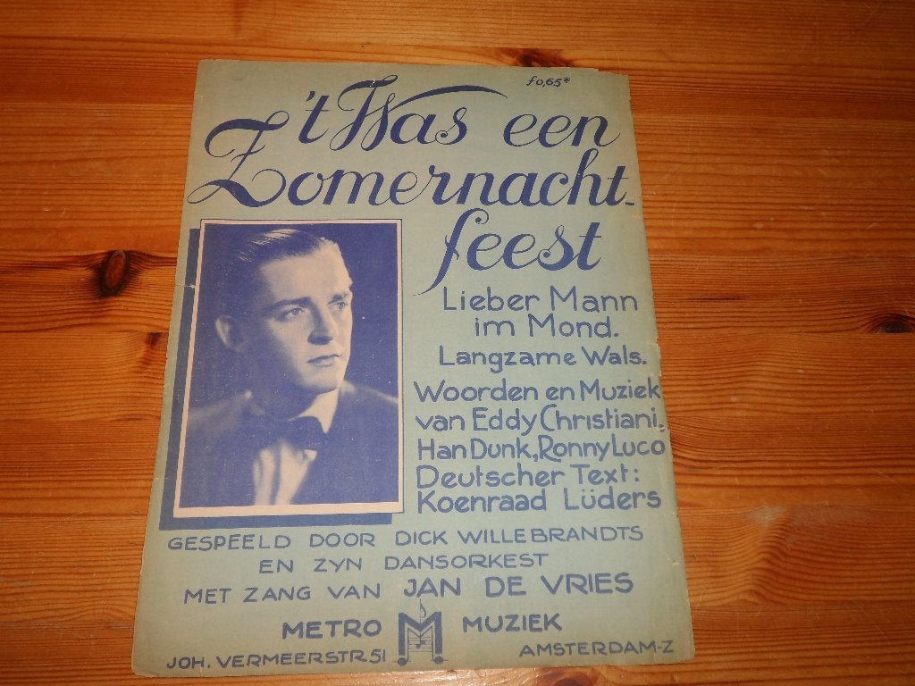 't was een zomernacht feest - eddy christiani / dunk / luco, Gebruikt, Gitaar, Ophalen of Verzenden, Artiest of Componist