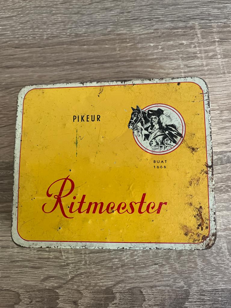Vintage Ritmeester Pikeur blik - Buat 1666, Verzamelen, Ophalen of Verzenden, Gebruikt, Overige, Overige merken