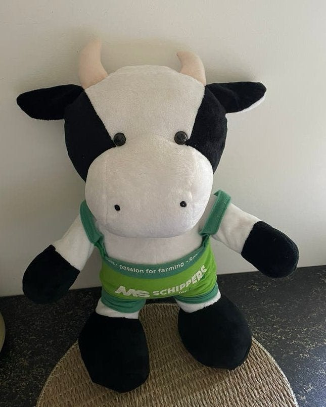 Knuffel koe, groot, 55 cm, Ophalen of Verzenden, Zo goed als nieuw, Koe