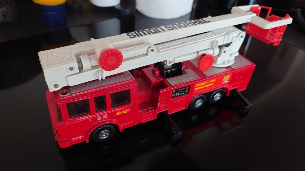Matchbox Super Kings K-39 Simon Snorkel Brandweerwagen, Ophalen of Verzenden, Zo goed als nieuw, Bus of Vrachtwagen, Matchbox