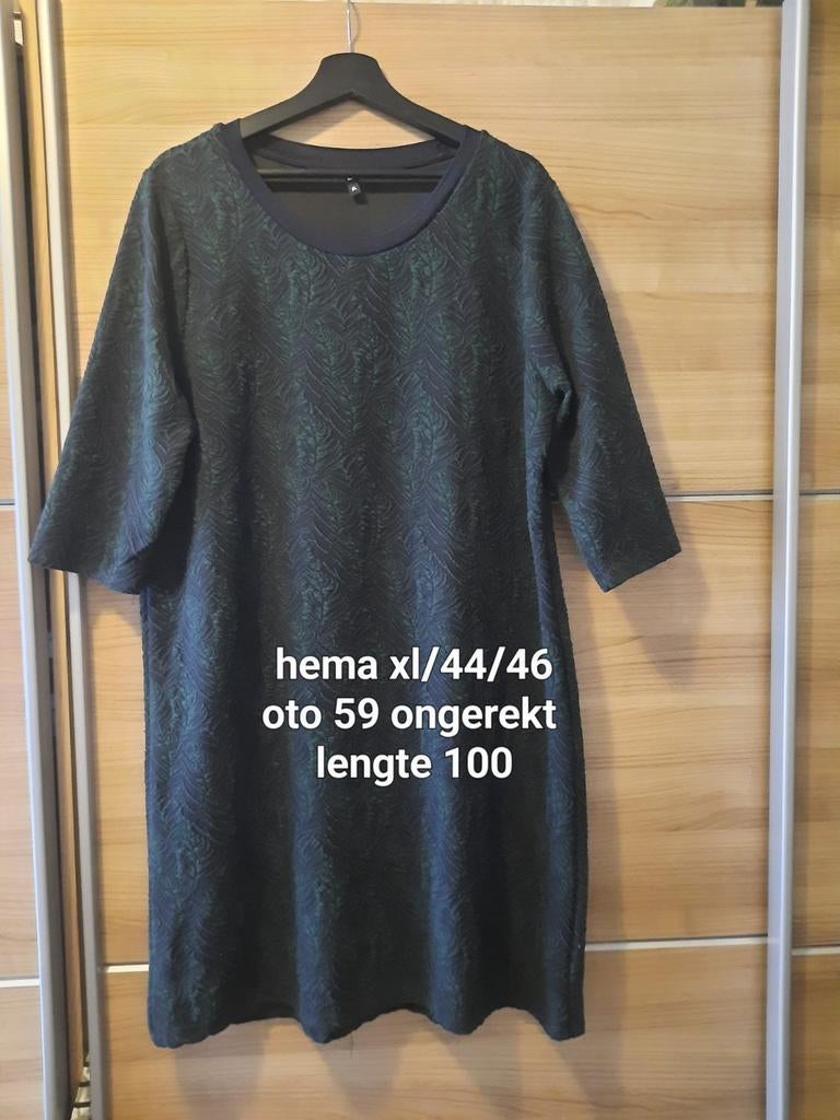 Hema jurk xl groen, Kleding | Dames, Jurken, Maat 46/48 (XL) of groter, Ophalen of Verzenden, Gedragen, Hema