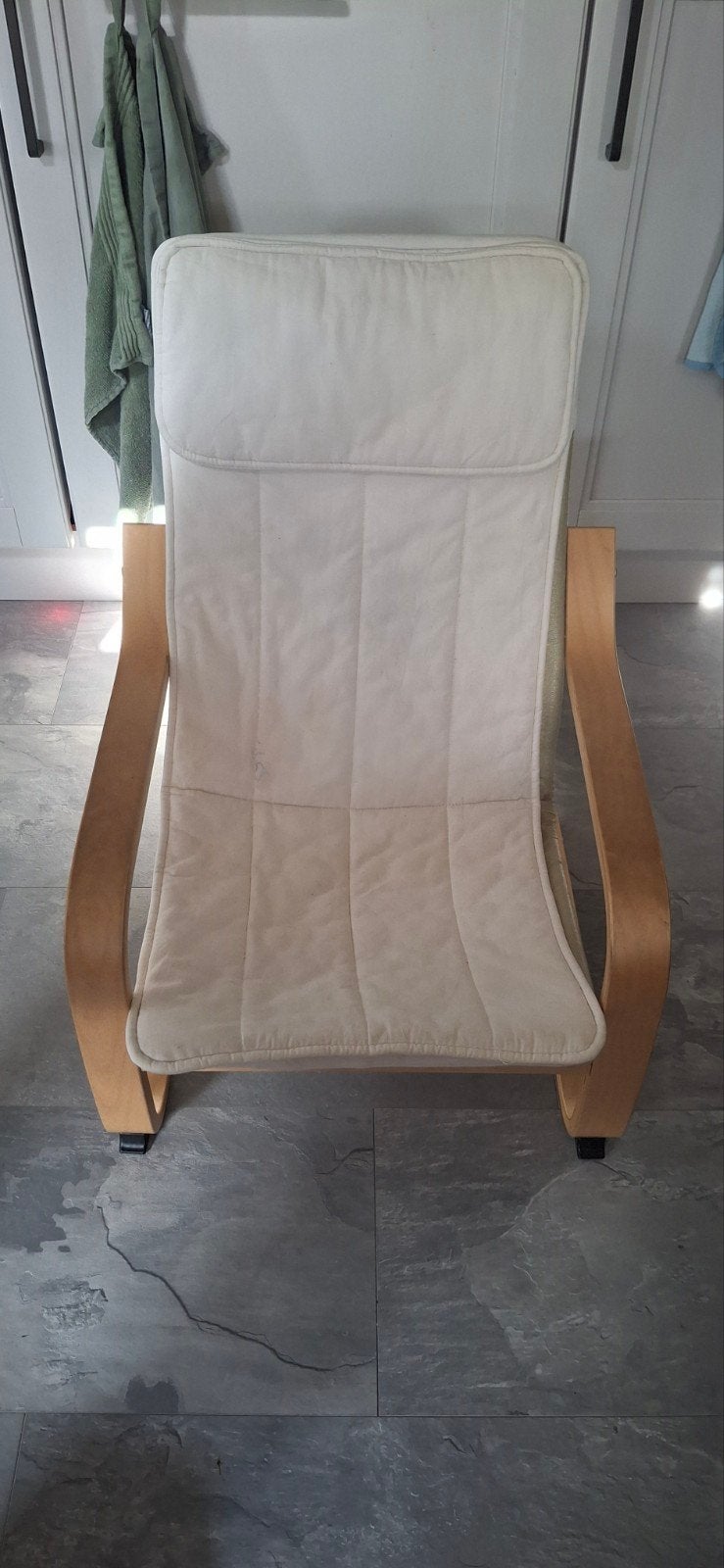 IKEA Kinderstoel POANG, Huis en Inrichting, Ophalen, Gebruikt, Modern, Scandinavisch, Wit