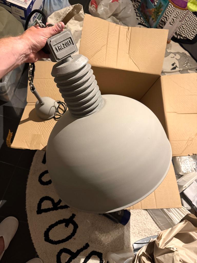 Eetkamer tafel lampen: Frezoli Lozz 2 stuks, Ophalen, Zo goed als nieuw, Metaal, Minder dan 50 cm