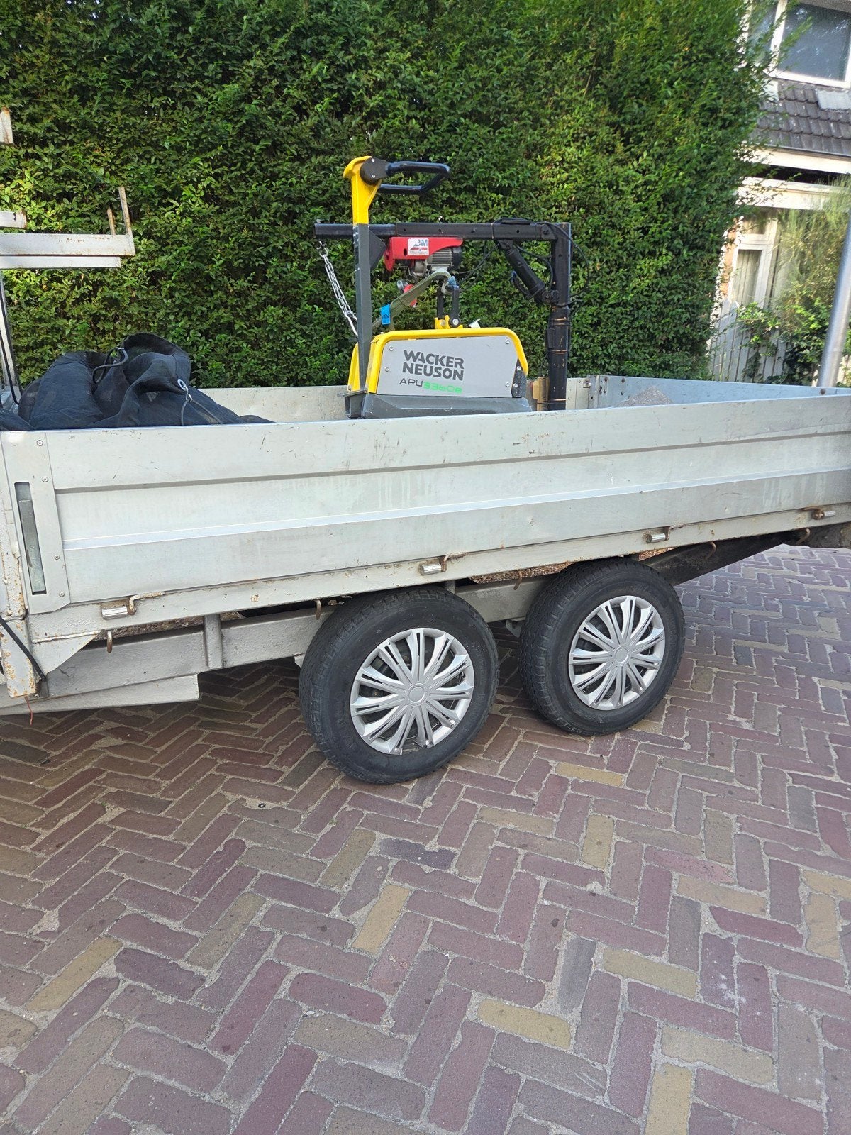 Aanhangwagen met hijskraan, Ophalen of Verzenden, Gebruikt