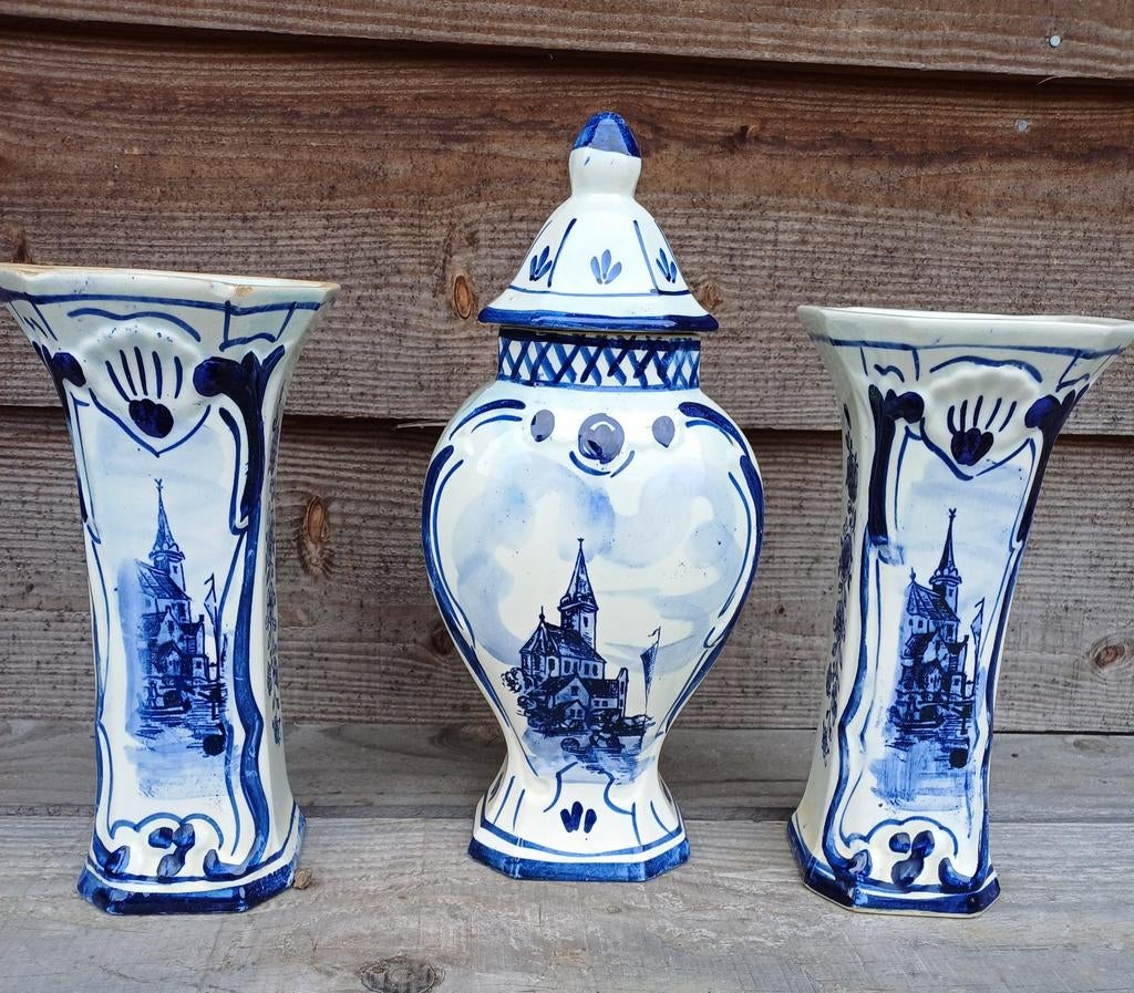 Delfs blauw kaststel jaren 30 vorige eeuw, Antiek en Kunst, Ophalen of Verzenden