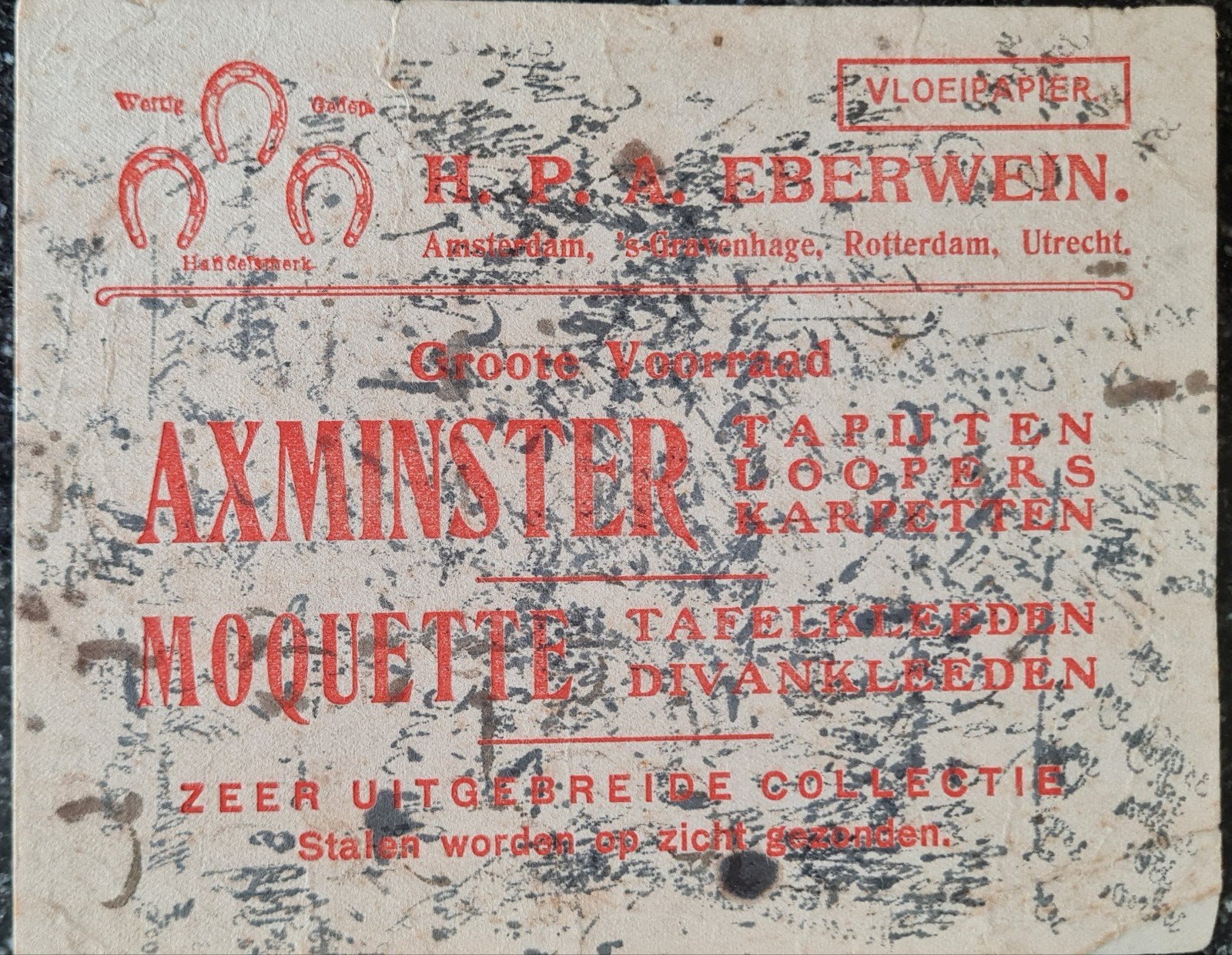 oud vloeiblad vloeipapier Fa. Eberwein, Ophalen of Verzenden, Gebruikt, Overige typen