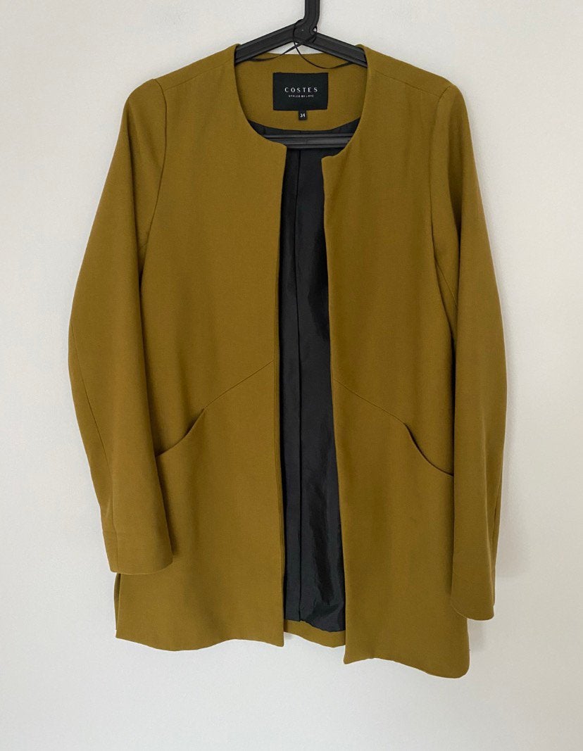 Costes blazer, mosterd kleur, maat s / 34, Overige kleuren, Verzenden, Zo goed als nieuw, Maat 36 (S)