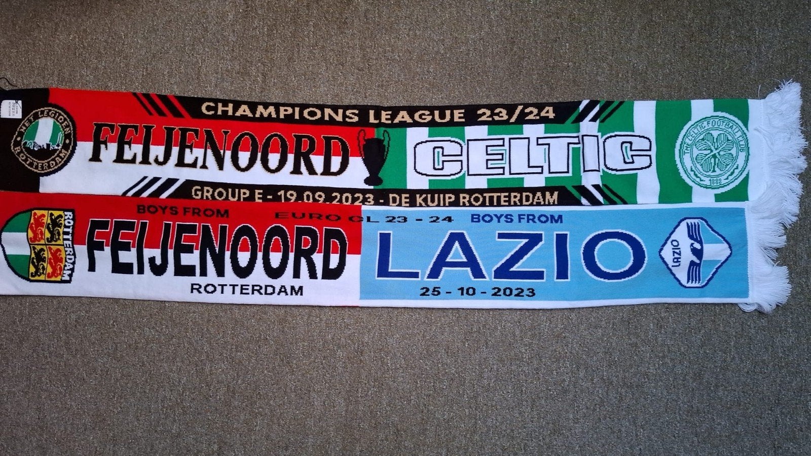Feyenoord sjaal - Celtic/Lazio
2023-2024, Verzenden, Nieuw, Feyenoord, Vaantje of Sjaal