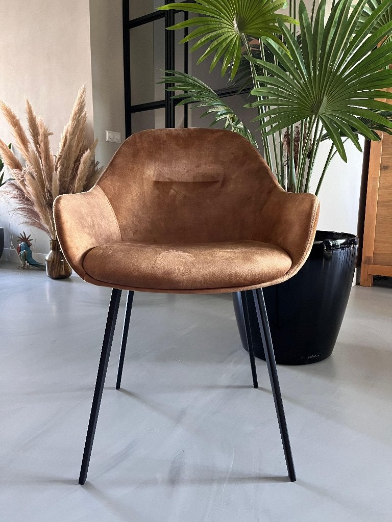 2, 4, 6 of 8 Eetkamerstoel - Cognac - nieuwe stoelen - stoel, Ophalen, Overige kleuren, Nieuw, Vier