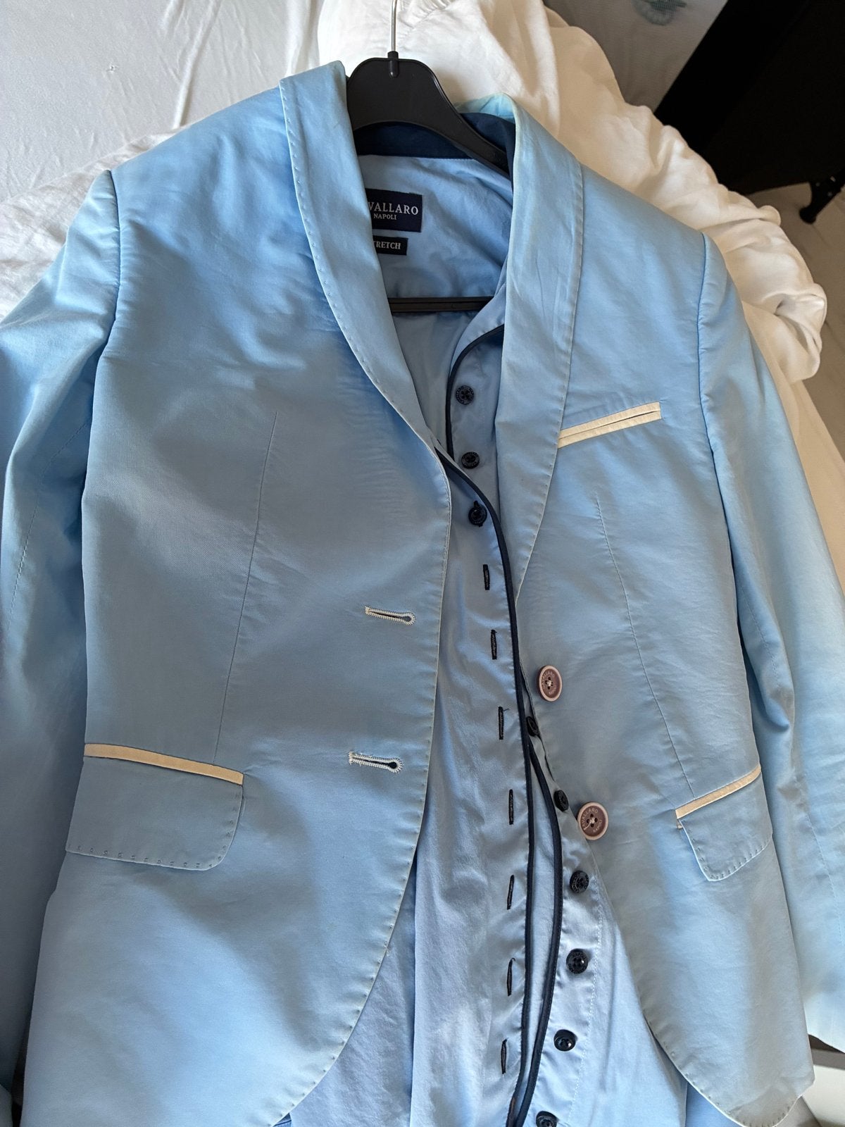 Cavallaro Blazer + Blouse - Italiaanse elegantie, Kleding | Dames, Ophalen, Blauw, Jasje, Maat 34 (XS) of kleiner