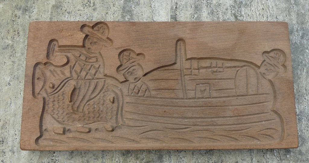 Aparte Taai / Speculaas plank met Trek Paard en Trek Schuit, Ophalen of Verzenden