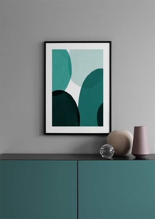 Nieuw: Desenio Green Shapes Poster (Zonder Lijst), Verzamelen, Posters, Rechthoekig Staand, Nieuw, Ophalen of Verzenden, A1 t/m A3