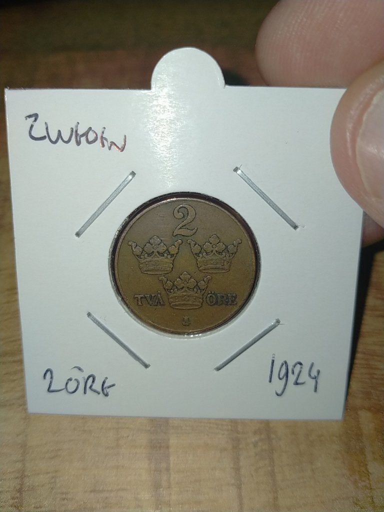 Zweden 2 Ore 1924, Verzenden, Overige landen, Losse munt