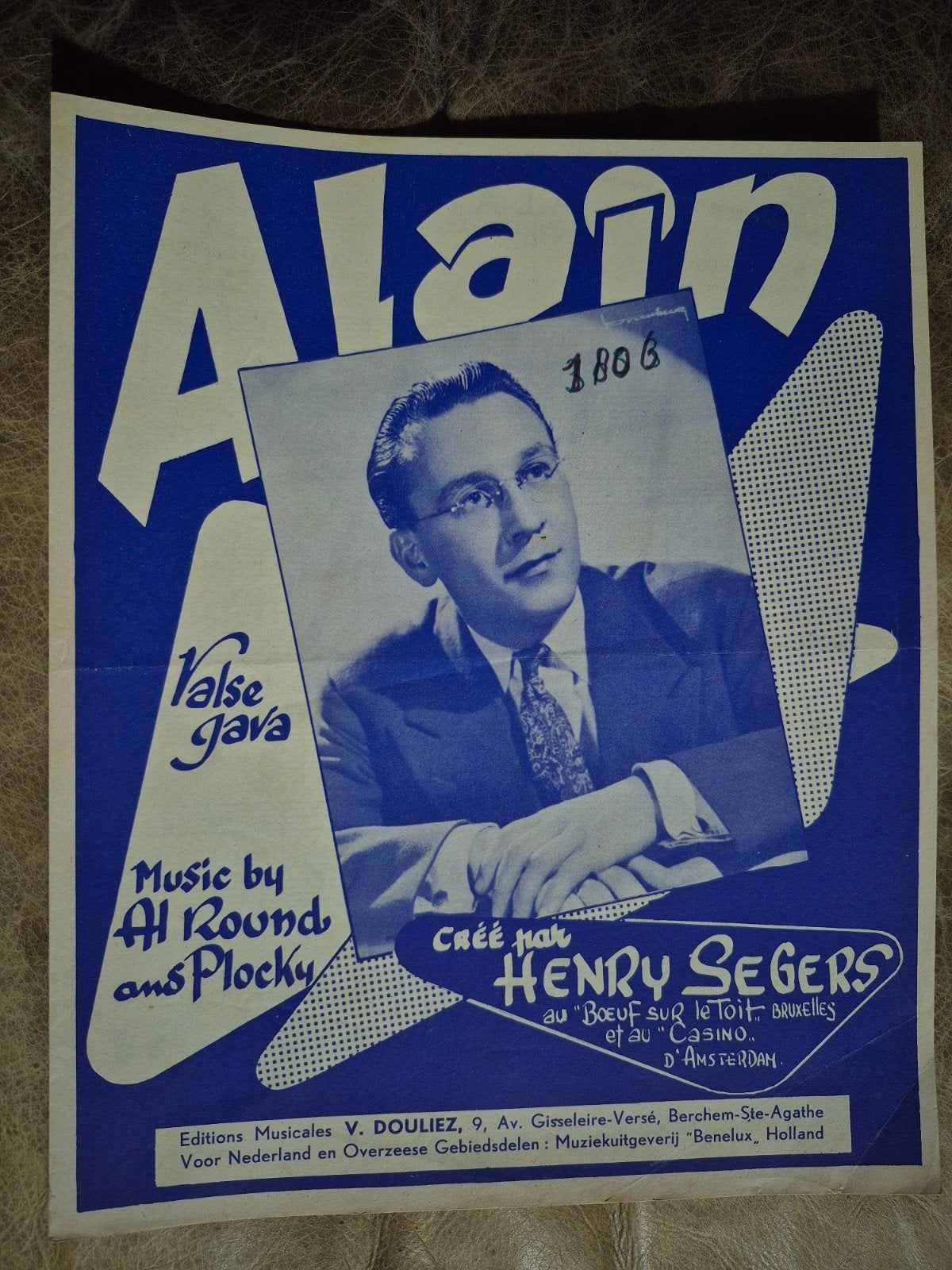 Alain Valse-Java bladmuziek voor piano-accordeon, Gebruikt, Piano, Ophalen of Verzenden, Artiest of Componist