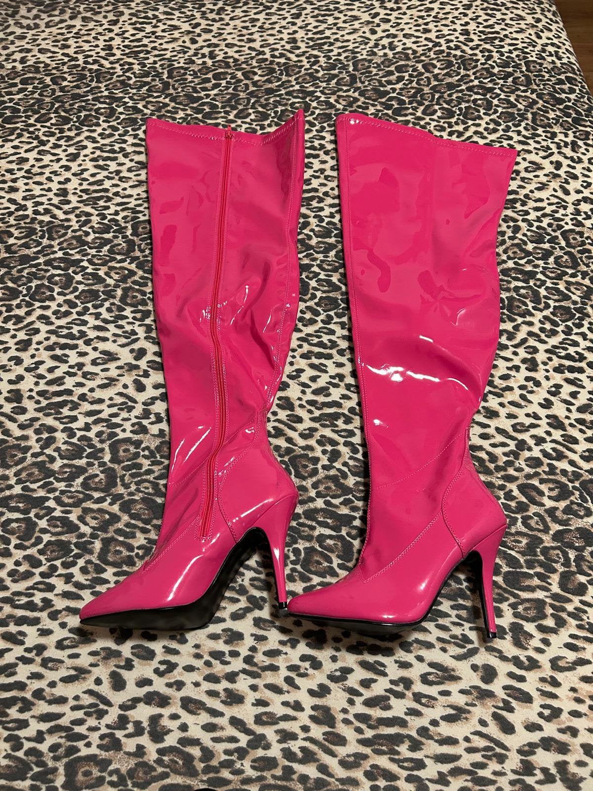 Mooie lakleren laarzen twee x aangehad, Hoge laarzen, Ophalen of Verzenden, Zo goed als nieuw, Roze
