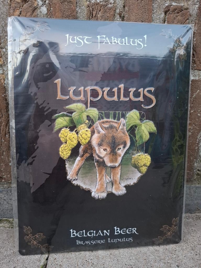 Reclamebord Lupulus, Verzamelen, Biermerken, Ophalen of Verzenden, Nieuw, Reclamebord, Plaat of Schild, Overige merken