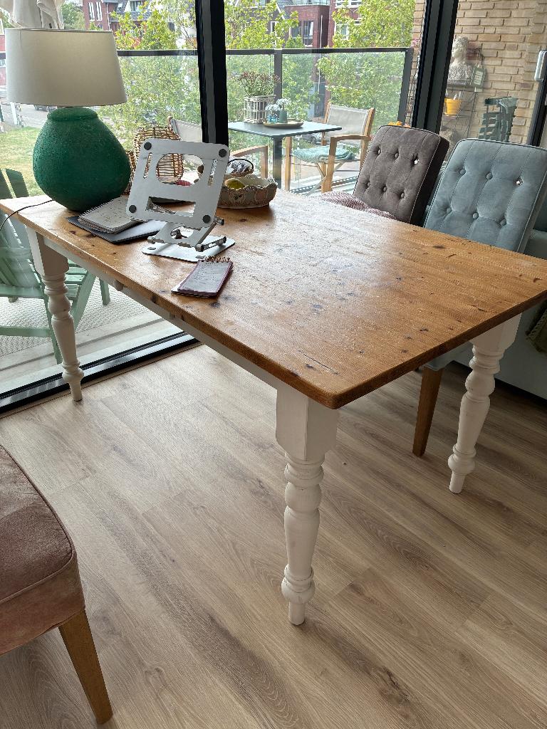Grenen rechthoekige tafel 160 x 90, Huis en Inrichting, Tafels | Eettafels, Ophalen, Gebruikt, 50 tot 100 cm, Vijf personen of meer