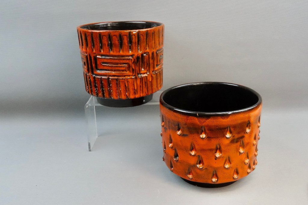 Fratelli Fanciullacci Italy twee bloempotten - mid-century, Ophalen of Verzenden