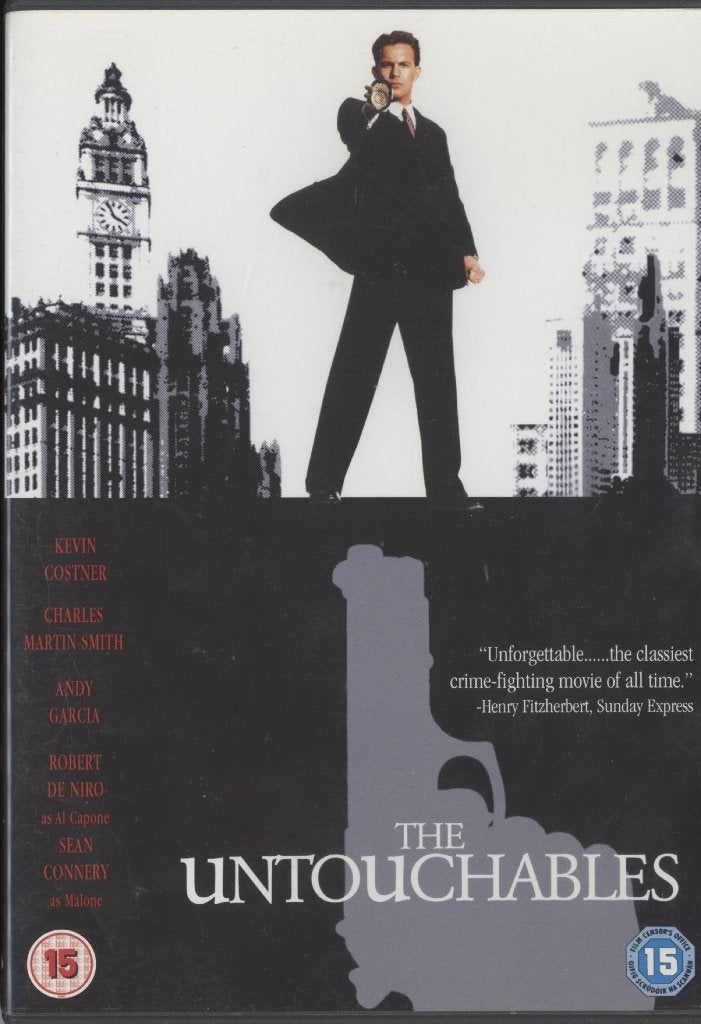 11) The Untouchables (En): met Kevin Costner en Andy Garcia, Vanaf 16 jaar, Ophalen of Verzenden, Gebruikt, Actiethriller
