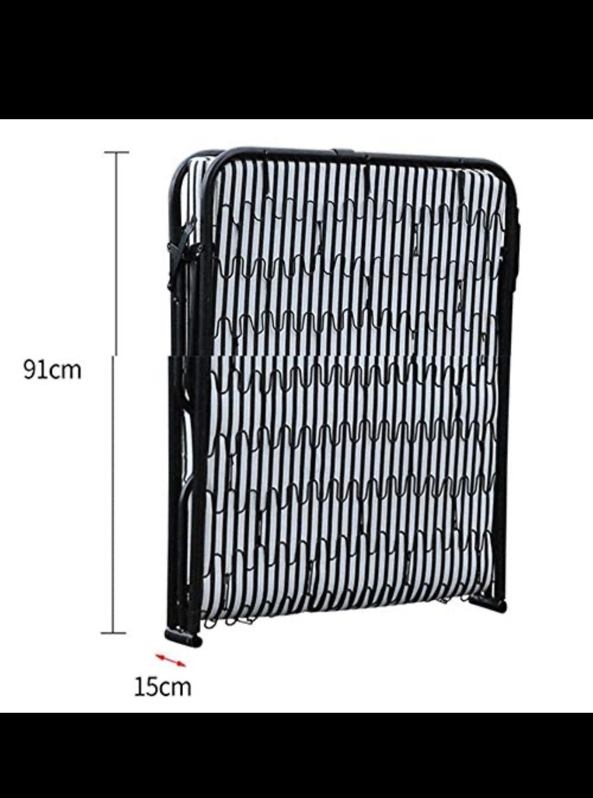 Opvouwbaar logeerbed stretcher - Eenpersoons - Blauw metaal, Huis en Inrichting, Slaapkamer | Bedden, Ophalen, 90 cm, Eenpersoons
