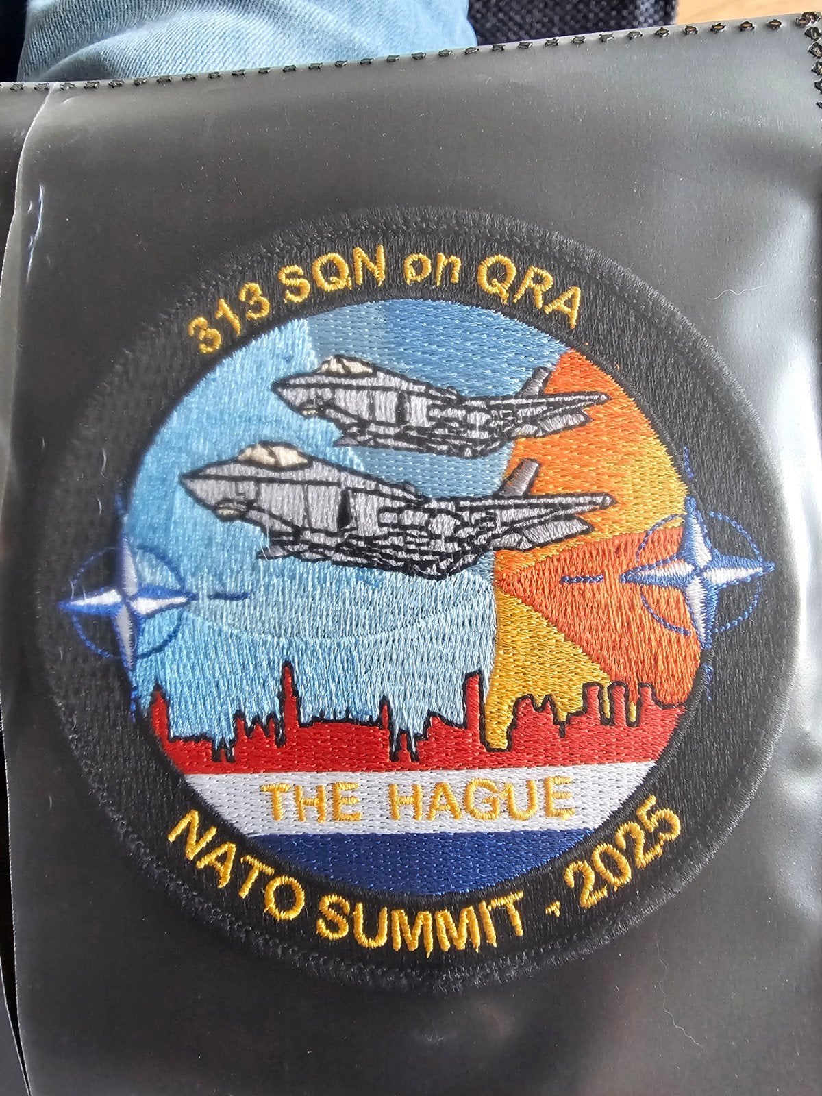 313 sqn nato 2025, Ophalen of Verzenden, Zo goed als nieuw, Patch, Badge of Embleem