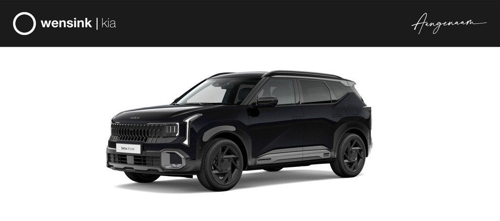 Kia Seltos 1.6 GDi DCT6 Hybrid X-line | Dodehoekcamera | LED, Auto's, Kia, 1465 kg, Zwart, Nieuw, 154 pk