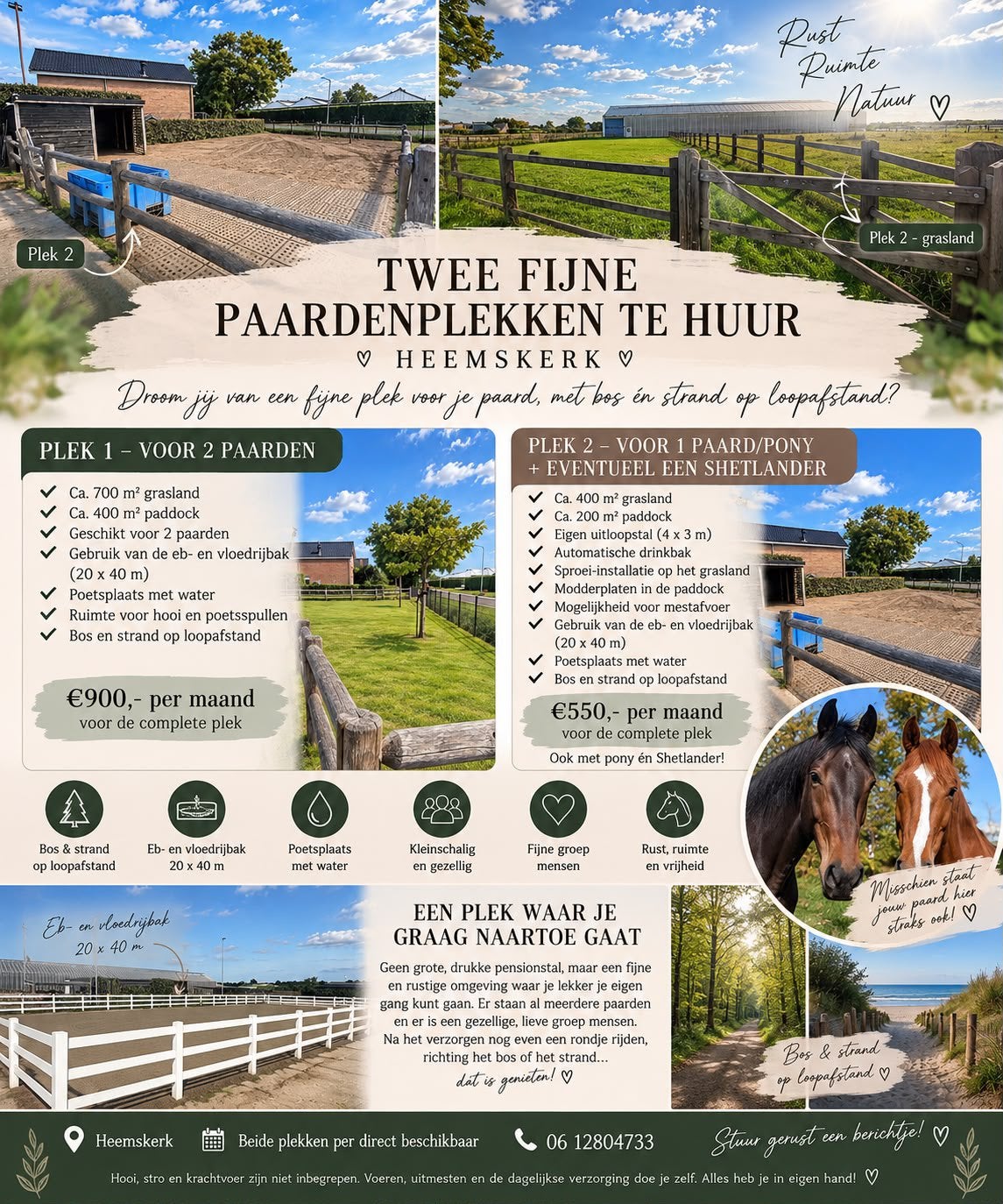 Paddock weide stal stalling paard pony heemskerk