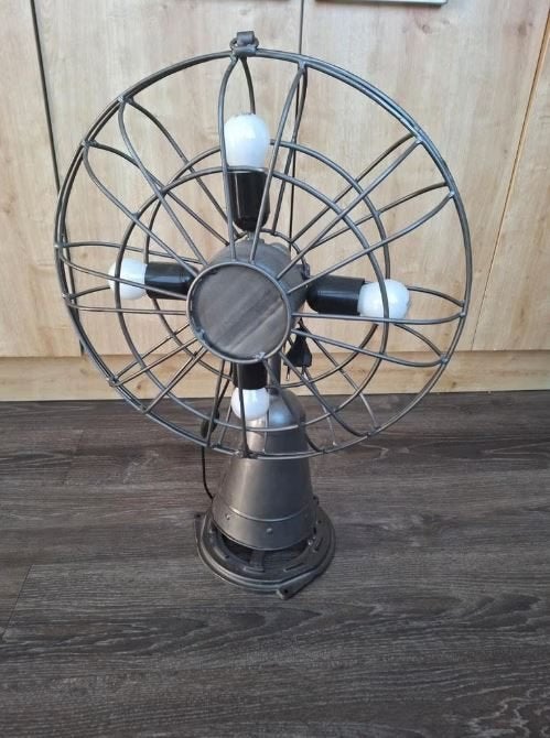 Robuuste Ventilator lamp zwaar metaal, Metaal, Overige merken, Industrieel, Ophalen of Verzenden