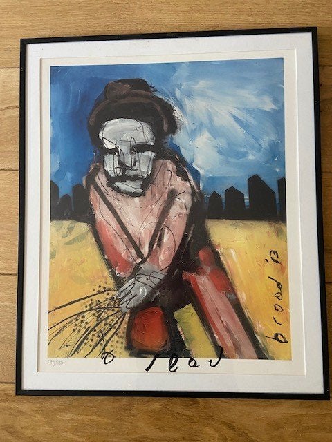 "De Zaaier " Herman Brood, Antiek en Kunst, Personages en Fantasiefiguren, Zeefdruk, Gelimiteerde oplage, Ophalen of Verzenden