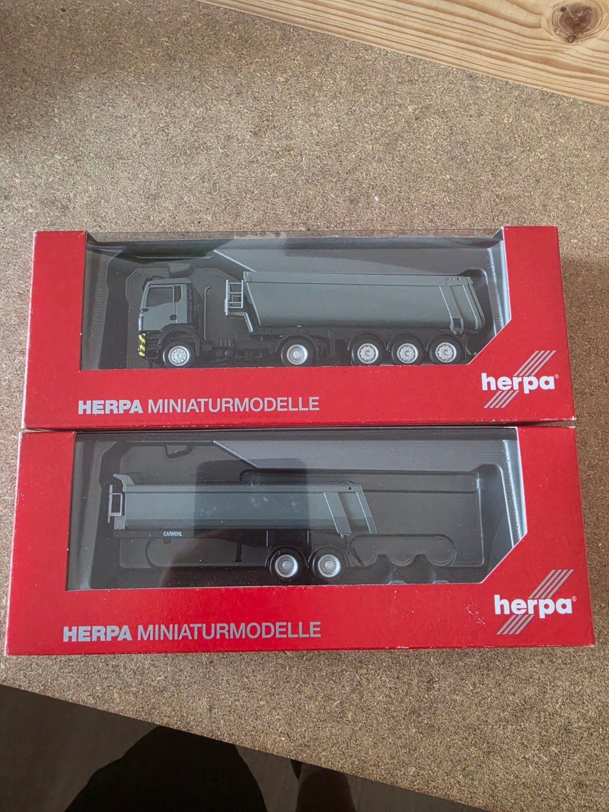 1703 herpa aanbieding man tgs nn met 2x kipper 1 prijs, Ophalen of Verzenden, Nieuw, Bus of Vrachtwagen, Herpa