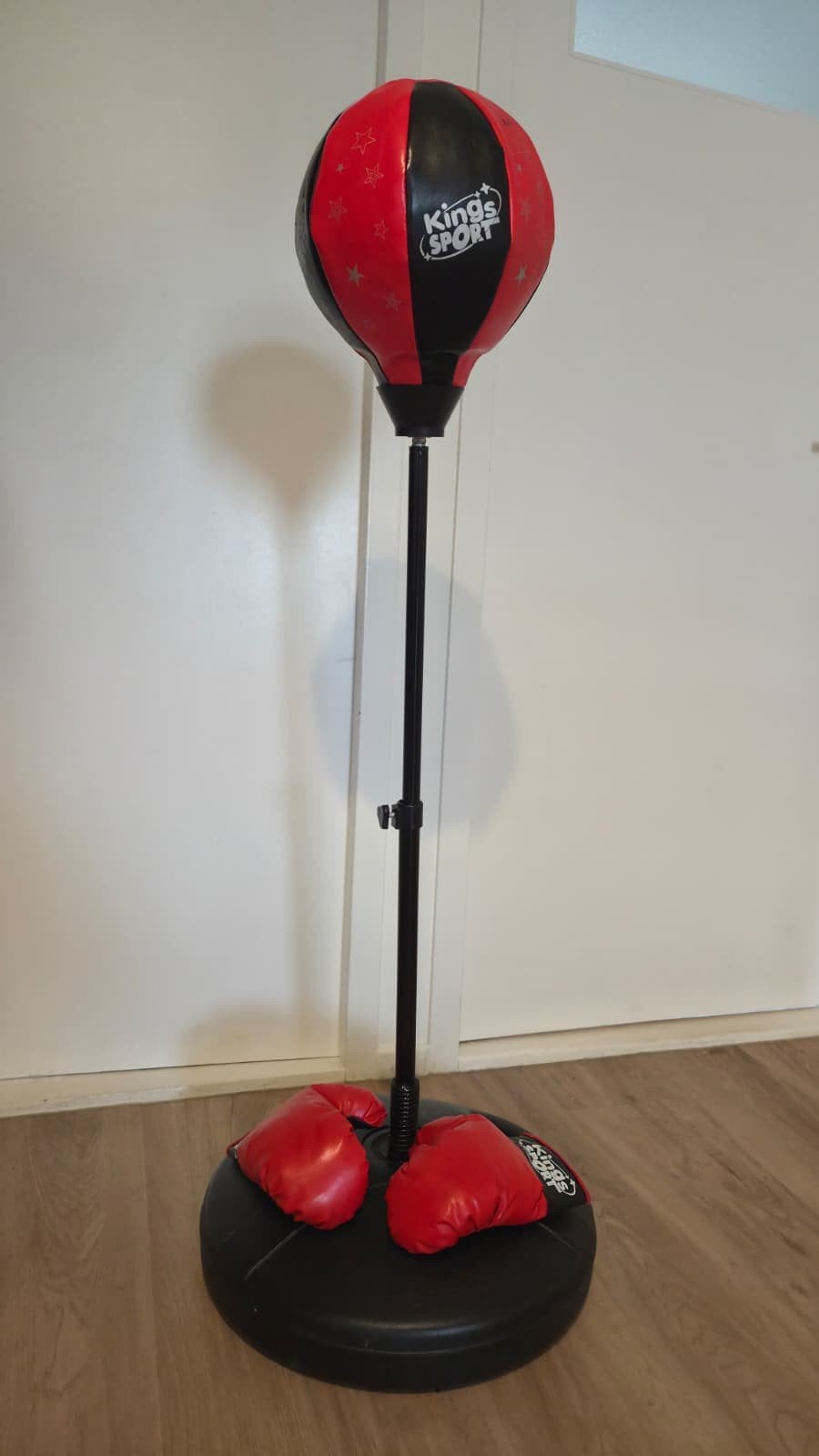 Boksbal met standaard en bokshandschoenen - Kings Sport, Ophalen
