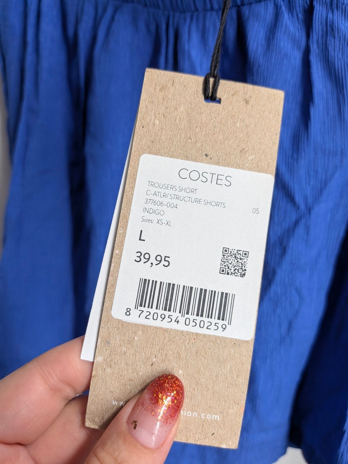 Nieuwe Costes Atelier shorts, maat L, blauw, Maat 38/40 (M), Kort, Blauw, Costes Atelier