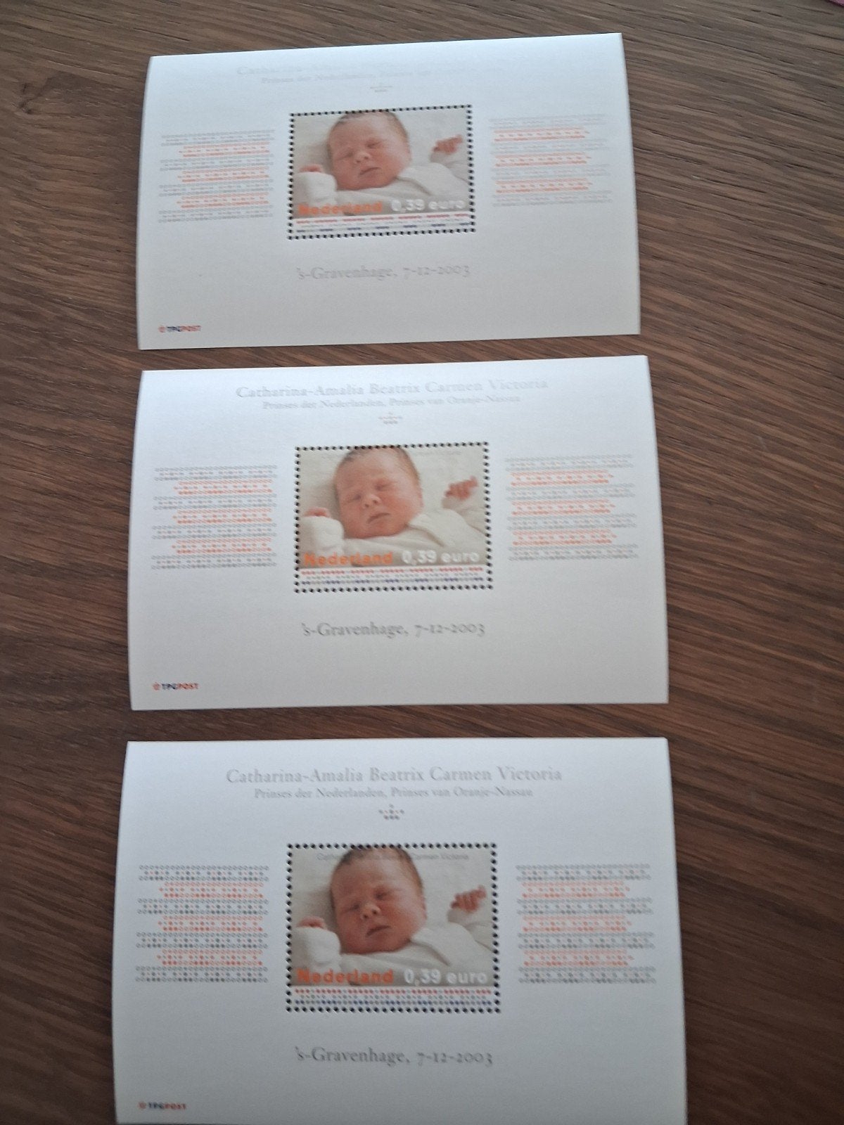 3 zegels Amalia waarde € 1.17, Verzenden, Na 1940, Postfris