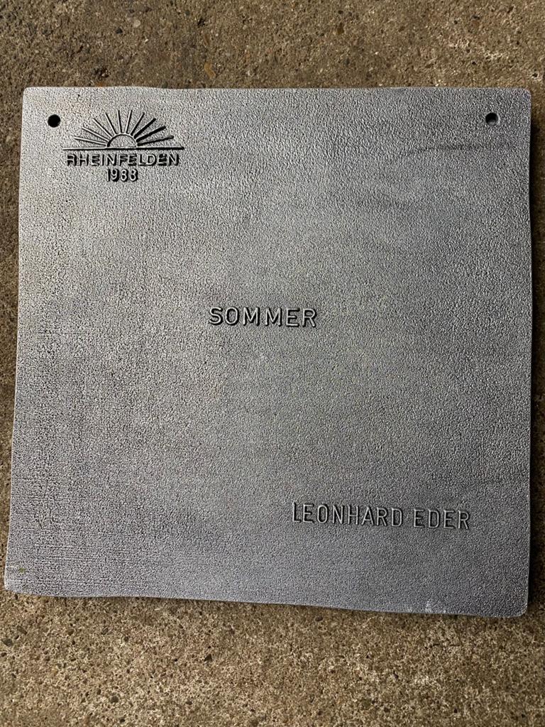 Wandsculptuur Sommer van Leonhard Eder, Metaal, Duitsland, Vintage, Onbekend