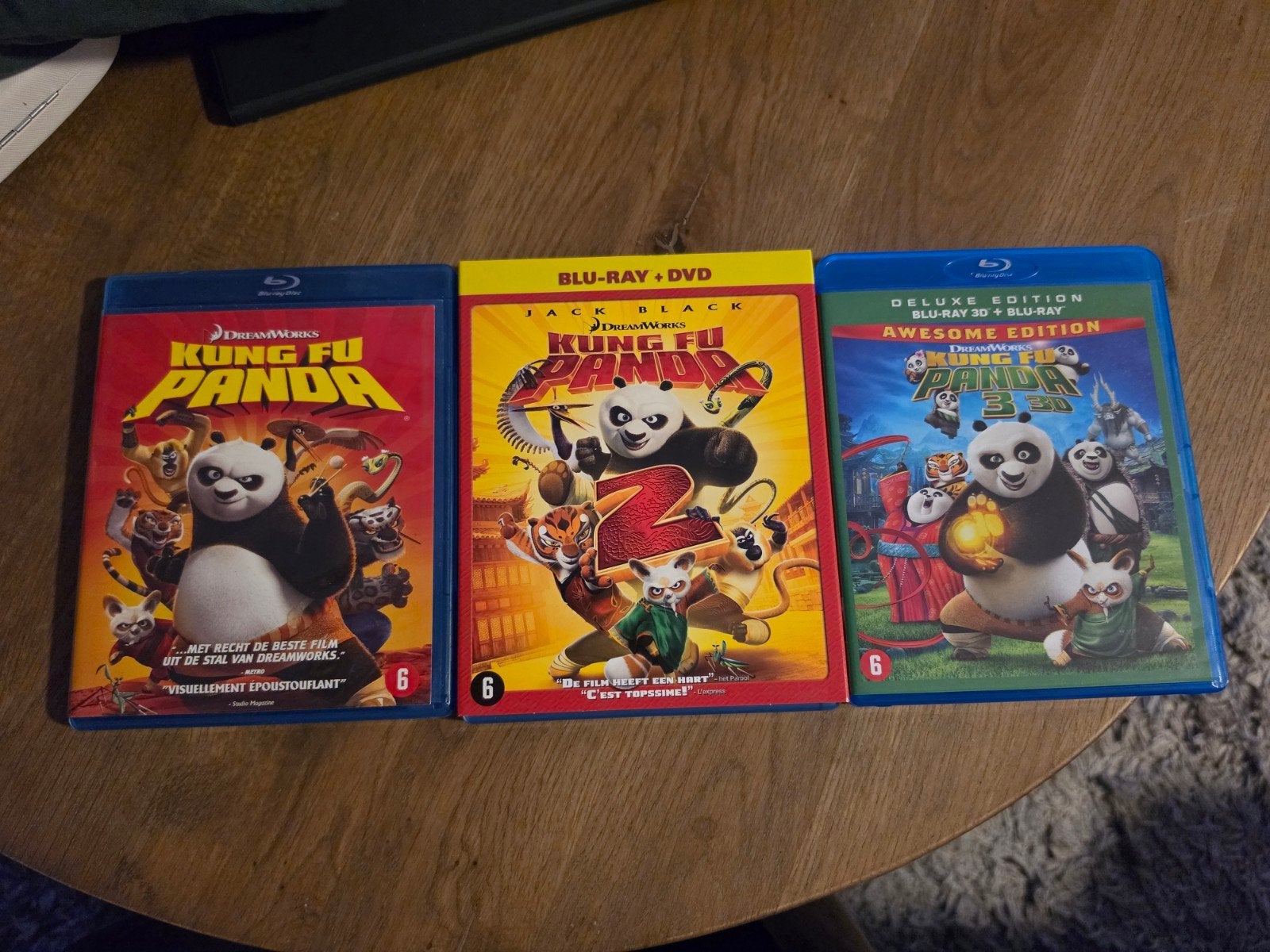 Kung Fu Panda 1, 2 & 3 Blu-ray Collectie, Ophalen of Verzenden, Zo goed als nieuw