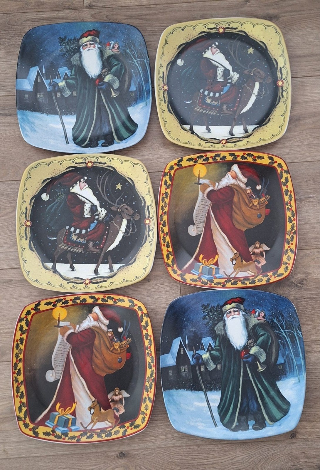 Kerst borden, Huis en Inrichting, Ophalen, Zo goed als nieuw, Meerkleurig, Steen/keramiek