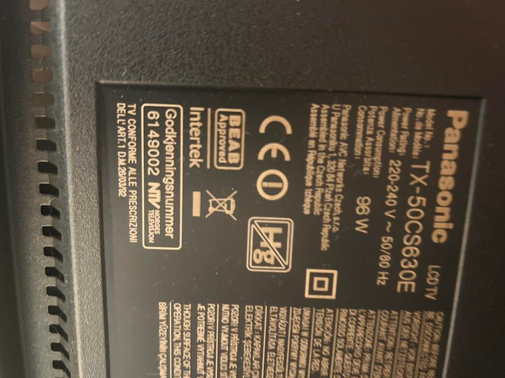Panasonic TX-50CS630E LCD TV, Ophalen, Gebruikt, Panasonic, 50 Hz