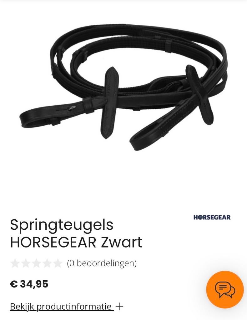 Springteugels horsegear, Dieren en Toebehoren, Paarden en Pony's | Hoofdstellen en Tuigage, Ophalen, Nieuw, Springen
