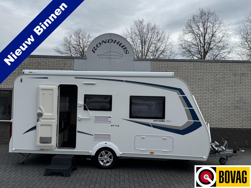 Caravelair Antares 450 Style met enkele bedden *Mover/Casset, Caravans en Kamperen, Vast bed, Rondzit, Bedrijf, Tot en met 3