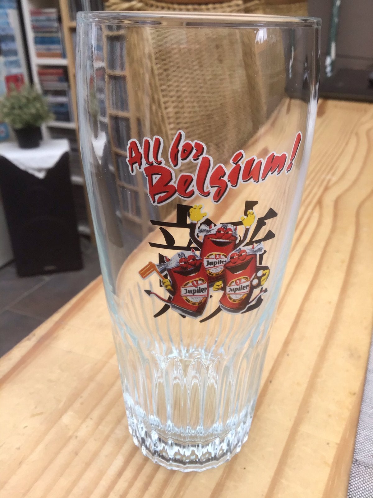 Bierglas,,All For Belgium,,(nieuw glas), Verzamelen, Glas en Borrelglaasjes, Ophalen, Nieuw, Bierglas