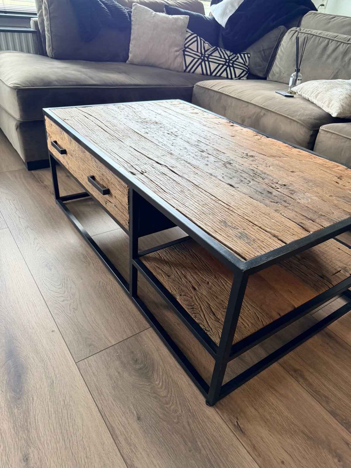 Salontafel goossens mango hout, Huis en Inrichting, Ophalen, 50 tot 100 cm, 100 tot 150 cm, Zo goed als nieuw