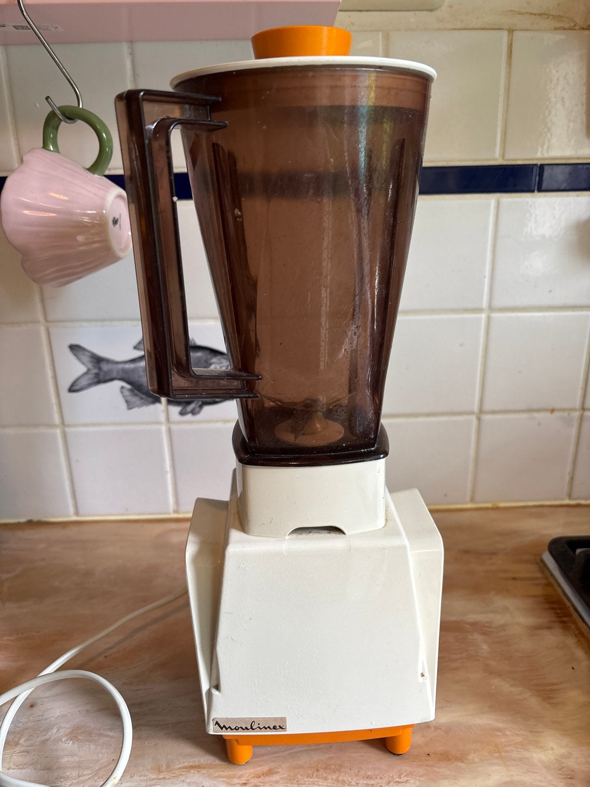 Vintage retro Moulinex blender jaren '70 - Werkt nog prima!, Ophalen of Verzenden, Gebruikt, Blender