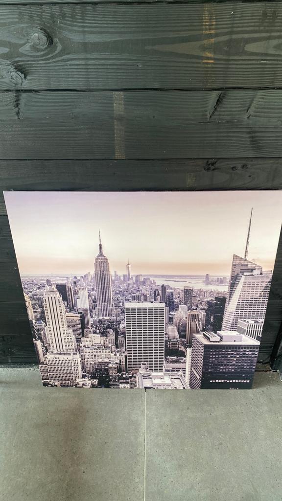 Print van New York, 90x90, Ophalen, Zo goed als nieuw, Print, 75 cm of meer