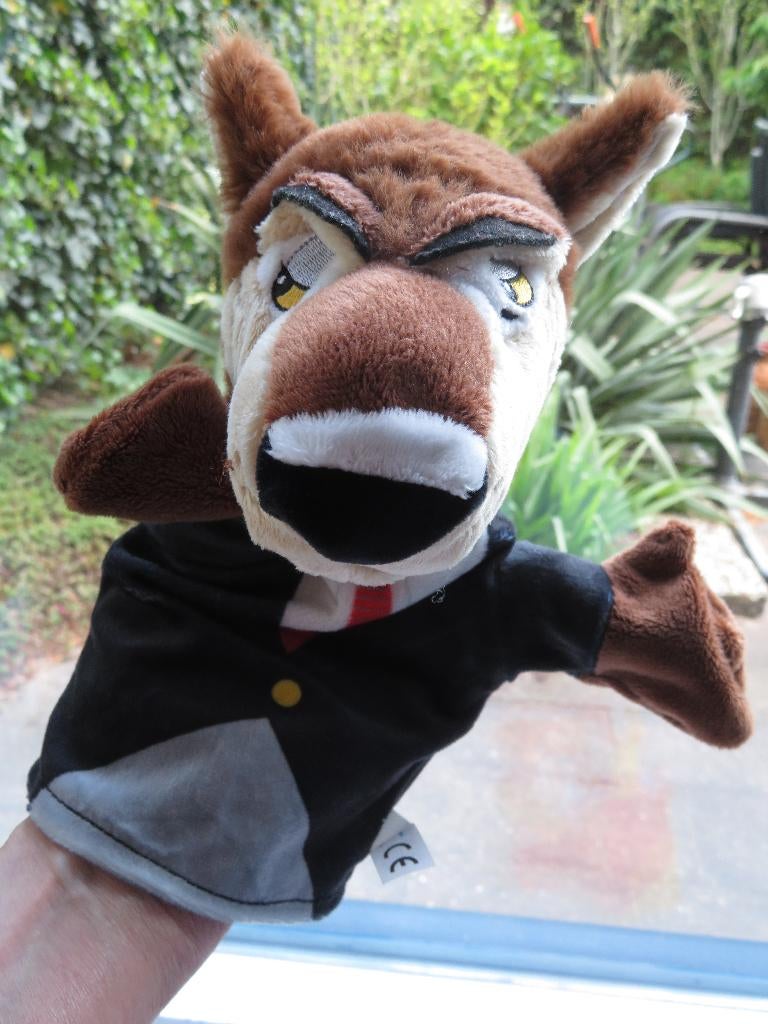 Handpop Boze Wolf van Roodkapje van Albert Heijn Efteling, Albert Heijn, Overige typen, Ophalen of Verzenden, Zo goed als nieuw