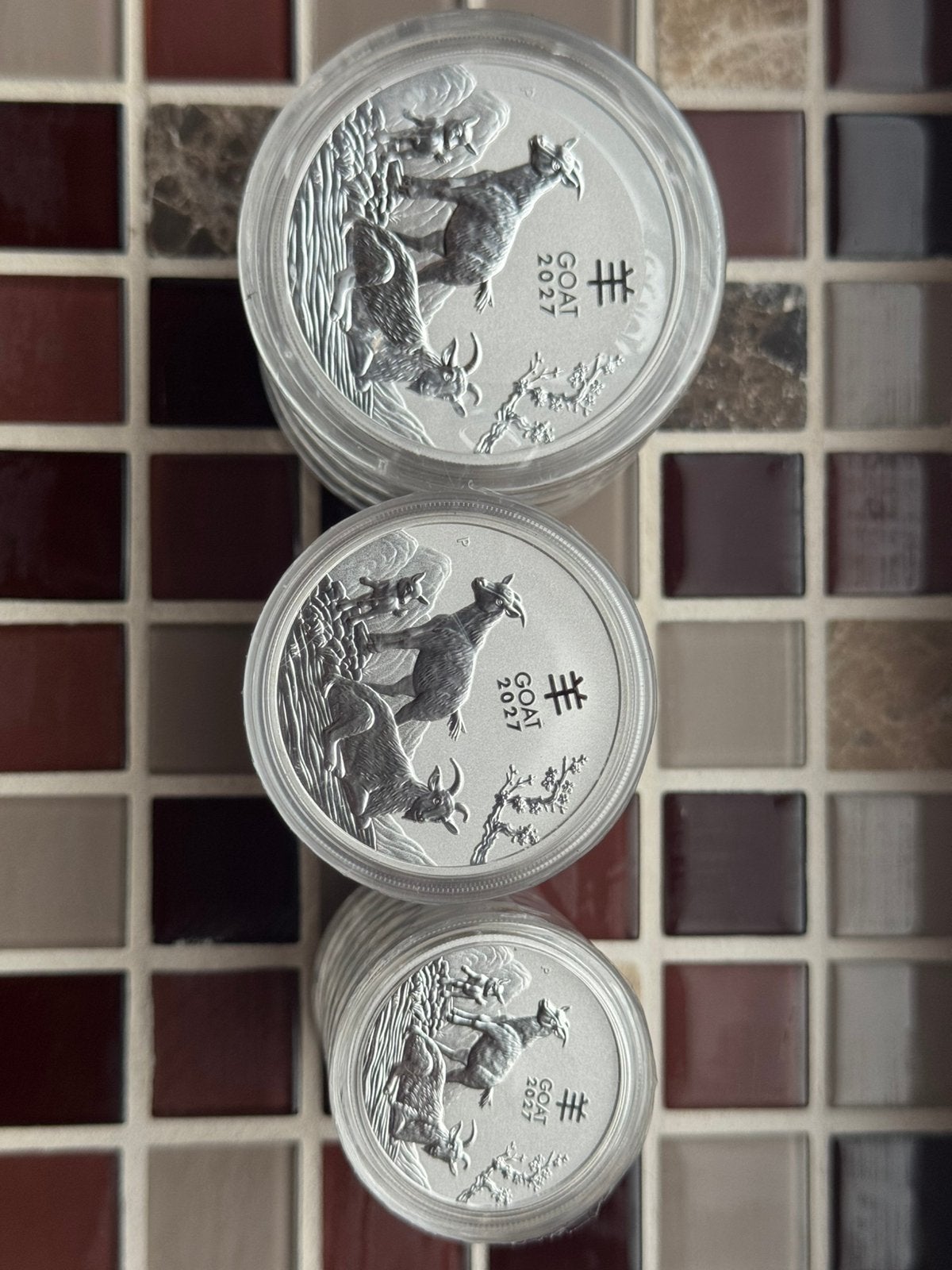 Lunar 3 Geit 2026 | 2, 1 en 1/2 oz | Zilver, Ophalen of Verzenden, Zilver