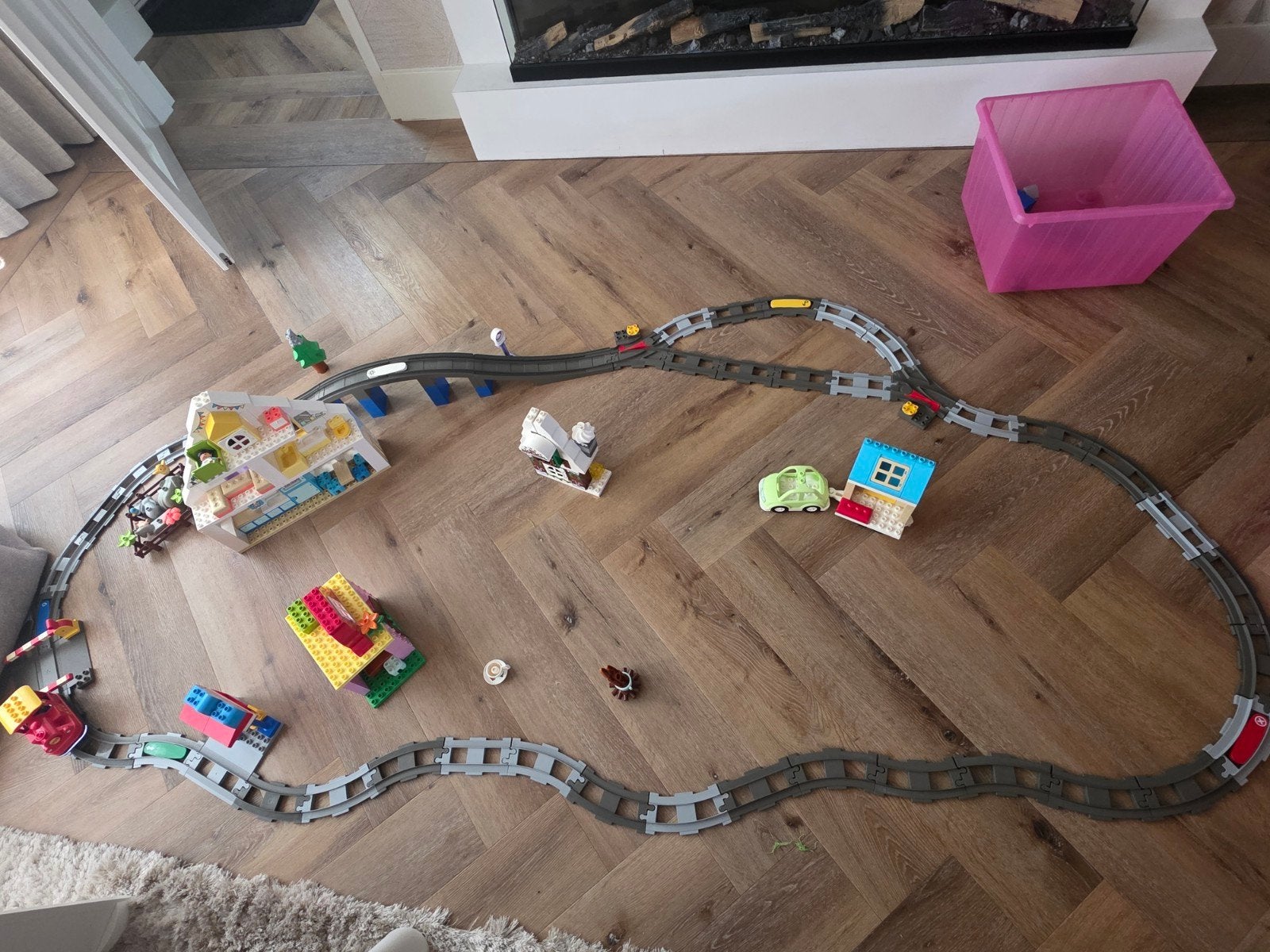 heel veel duplo  met treinbaan en accessoires, Ophalen, Gebruikt, Overige merken