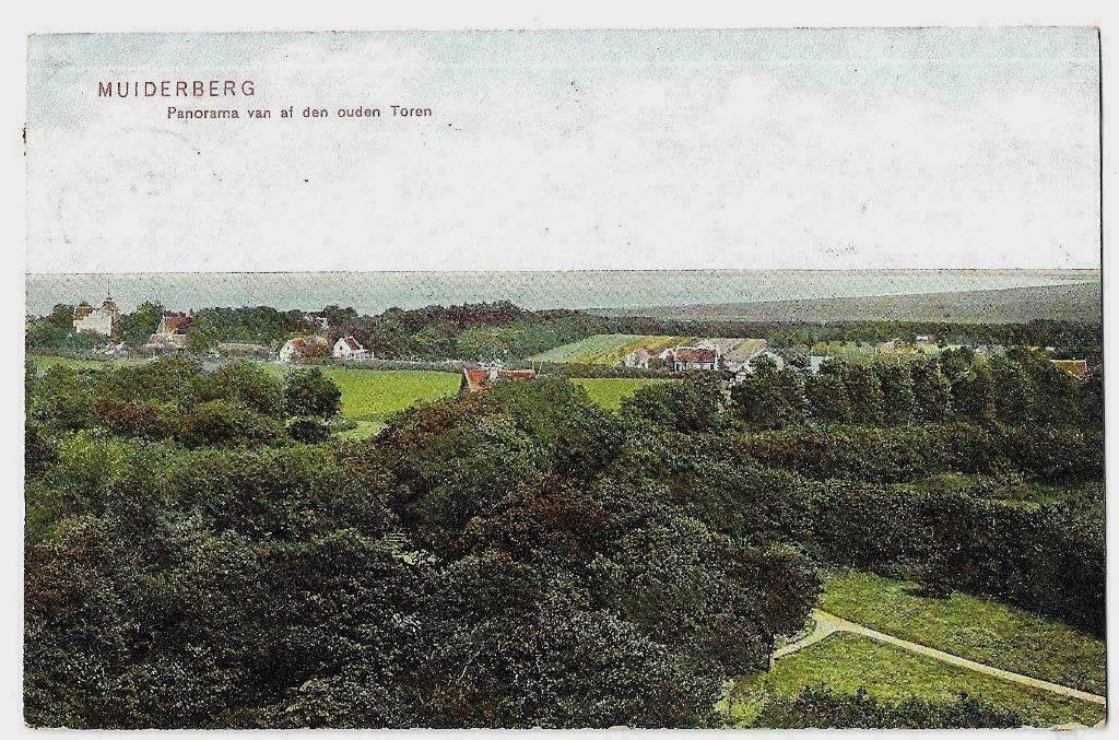 AK Muiderberg - Panorama van af den ouden Toren, Verzenden, Voor 1920, Gelopen, Noord-Holland