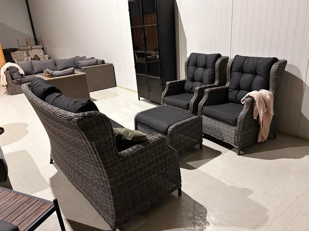 BOIS LE DUC Tuinset - Zo goed als nieuw, verstelbare stoelen, 4 zitplaatsen, Bank, ., Ophalen of Verzenden
